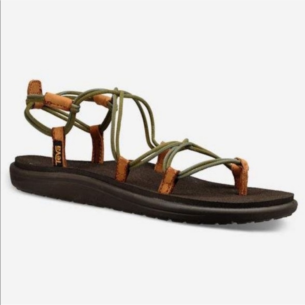 GREEN Teva Voya Infinity Strappy Sandal.